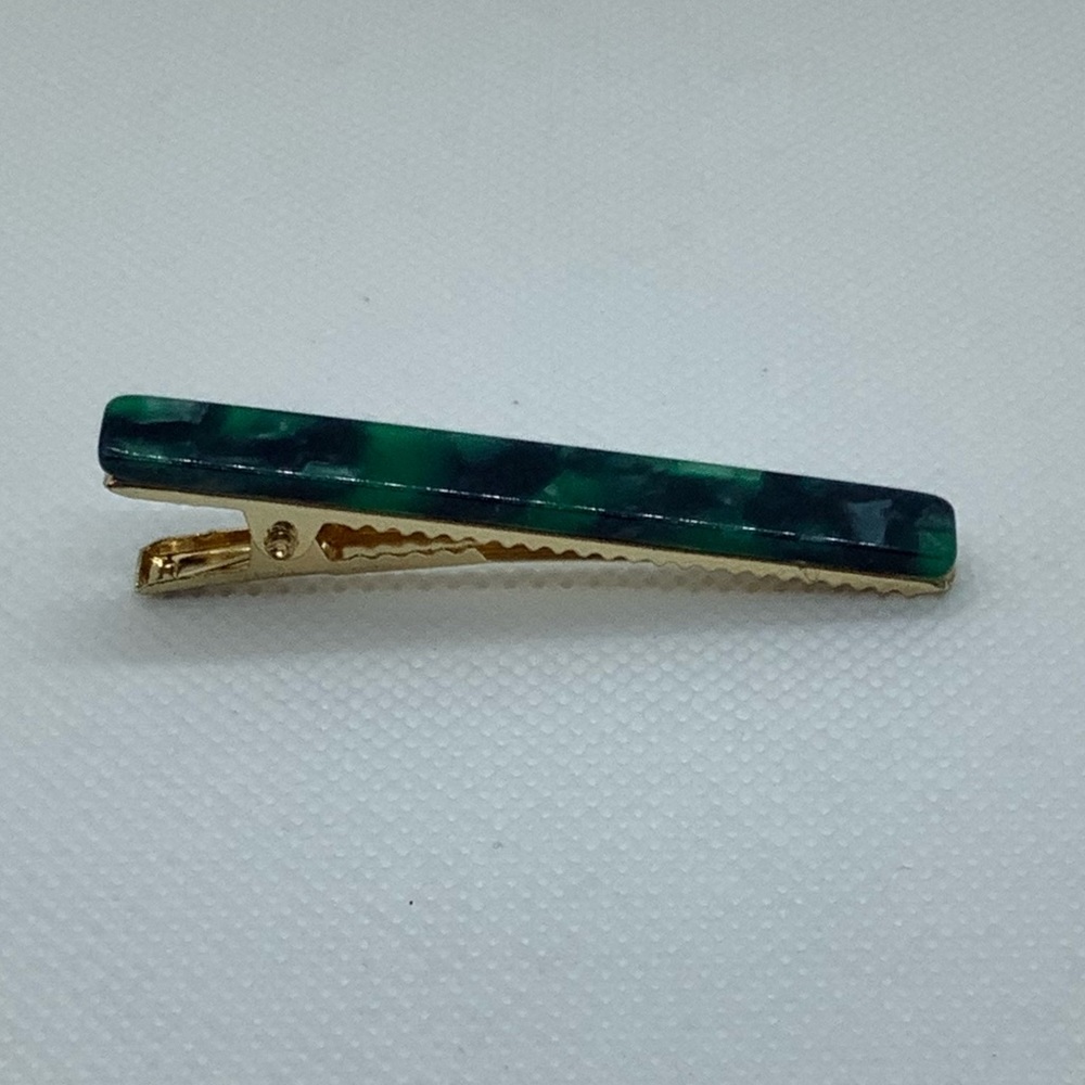 Men’s Tie Bar Yellow Gold Tone - Green/Blue